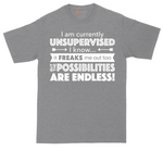 I'm Currently Unsupervised tall t-shirt for men in Athletic Heather
