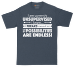 I'm Currently Unsupervised tall t-shirt for men in Heather Navy