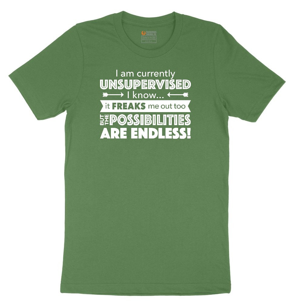 I'm Currently Unsupervised Youth Short Sleeve Tee - Athletic Kelly