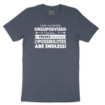 I'm Currently Unsupervised Youth Short Sleeve Tee - Heather Navy