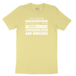 I'm Currently Unsupervised Youth Short Sleeve Tee - Yellow