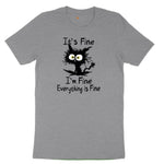 I'm Fine Its Fine Everything is Fine Toddler Short Sleeve Tee - Athletic Heather