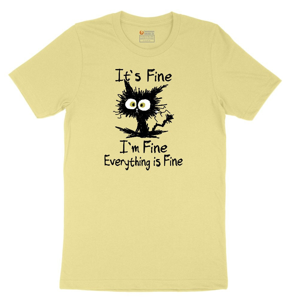 I'm Fine Its Fine Everything is Fine Toddler Short Sleeve Tee - Yellow