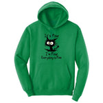 I'm Fine Its Fine Everything is Fine Youth Hoodie - Kelly Green
