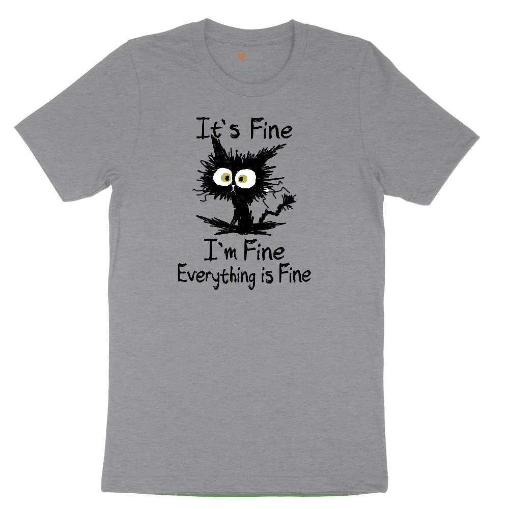 I'm Fine Its Fine Everything is Fine Youth Short Sleeve Tee - Athletic Heather