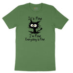 I'm Fine Its Fine Everything is Fine Youth Short Sleeve Tee - Athletic Kelly