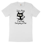 I'm Fine Its Fine Everything is Fine Youth Short Sleeve Tee - White