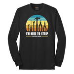 I'm Here to Strip Electrical Wires Long Sleeve Tee - Jet Black