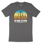 I'm Here to Strip Electrical Wires Short Sleeve Tee - Dark Heather Grey