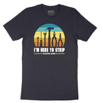 I'm Here to Strip Electrical Wires Short Sleeve Tee - Deep Navy