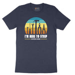 I'm Here to Strip Electrical Wires Short Sleeve Tee - Heather Navy