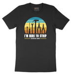 I'm Here to Strip Electrical Wires Short Sleeve Tee - Jet Black