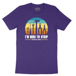 I'm Here to Strip Electrical Wires Short Sleeve Tee - Team Purple