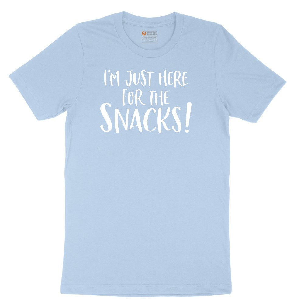 I'm Just Here for the Snacks Toddler Short Sleeve Tee - Light Blue