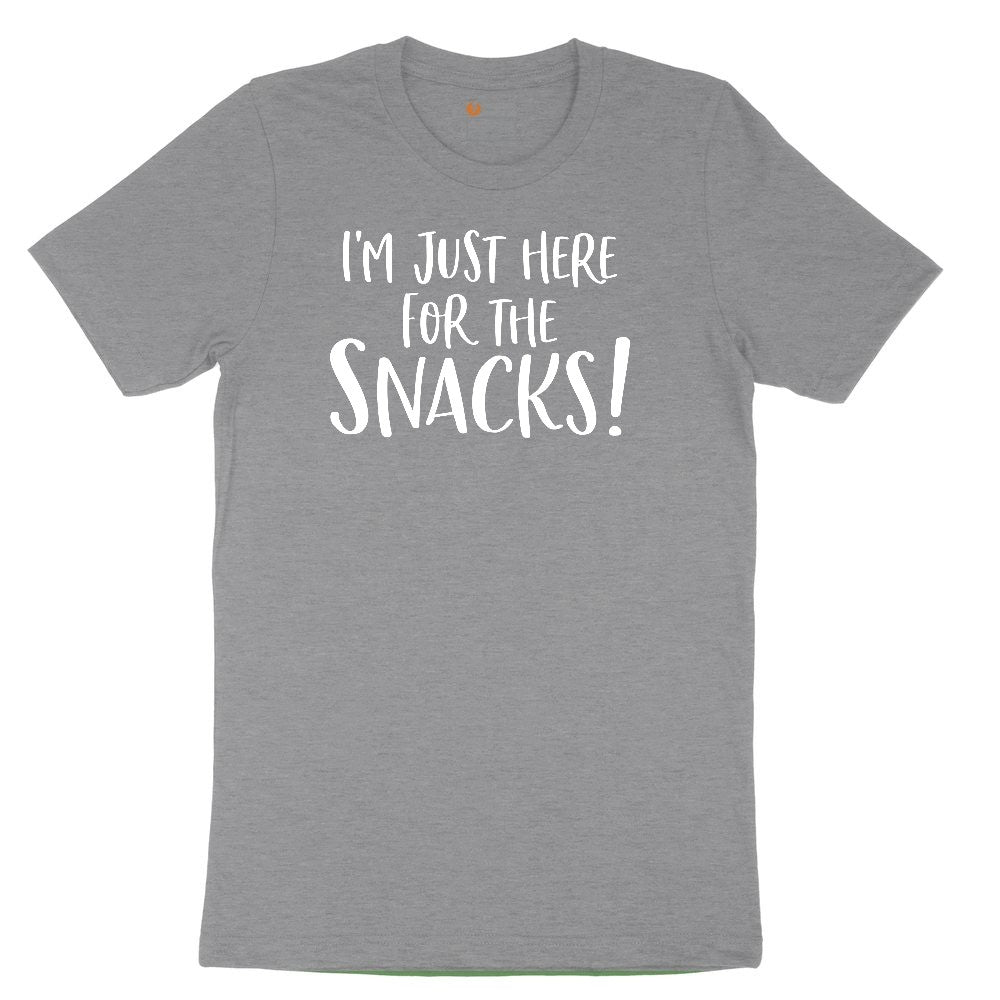 I'm Just Here for the Snacks Youth Short Sleeve Tee - Athletic Heather