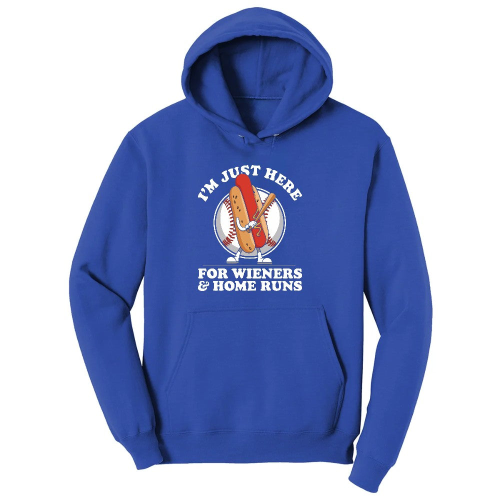 I'm Just Here for Weiners and Home Runs Hoodie - True Royal