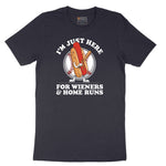 I'm Just Here for Weiners and Home Runs Short Sleeve Tee - Deep Navy