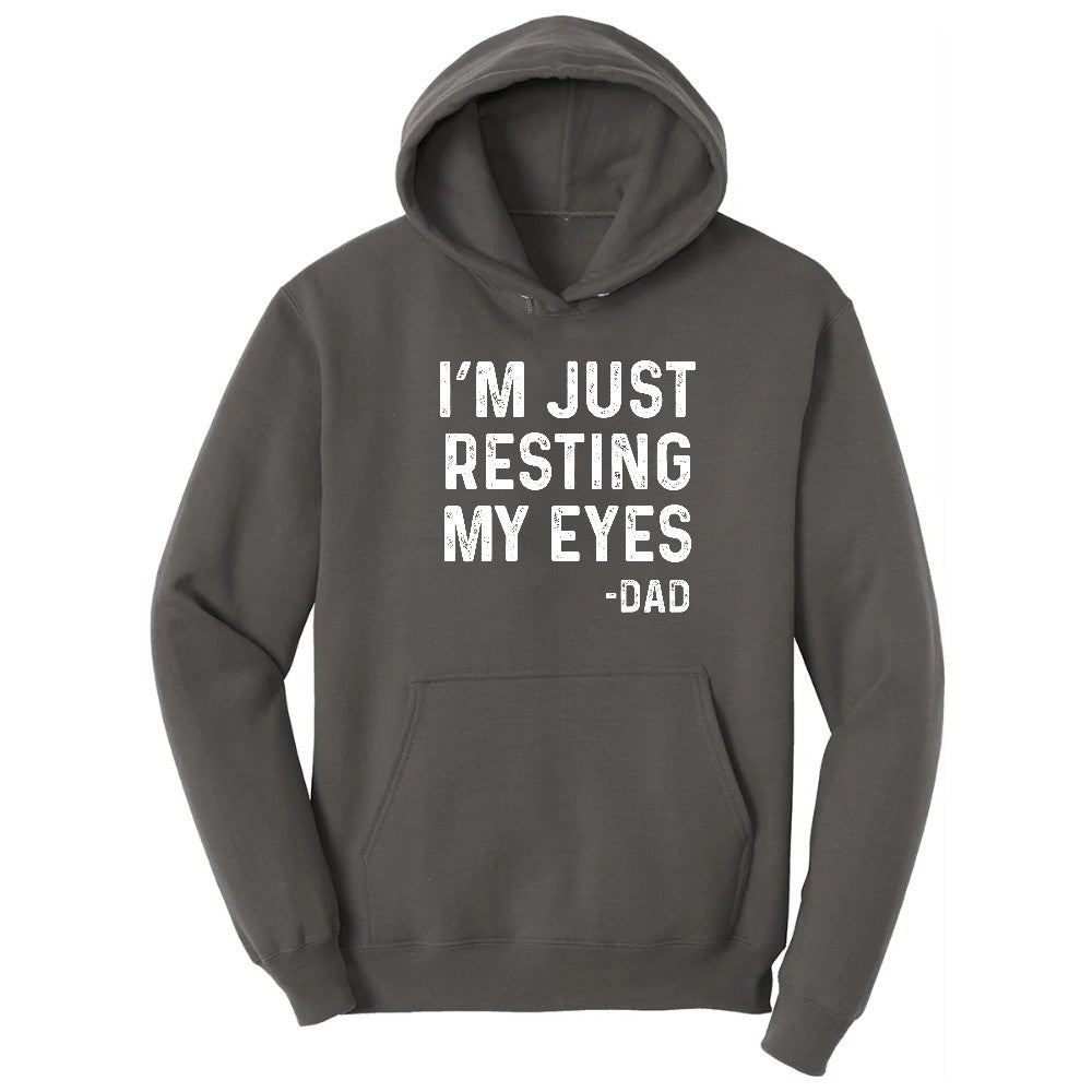 I'm Just Resting My Eyes Hoodie - Charcoal