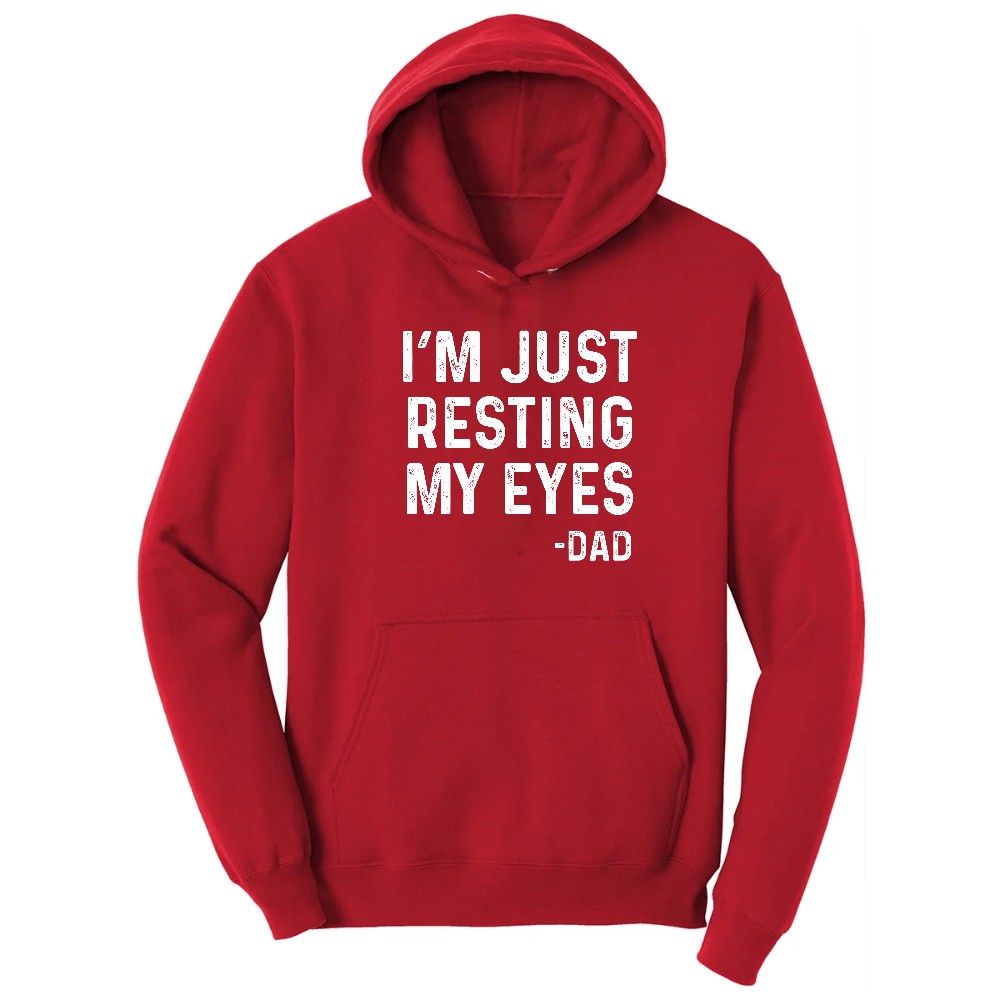 I'm Just Resting My Eyes Hoodie - Red