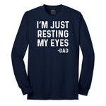 I'm Just Resting My Eyes Long Sleeve Tee - Navy