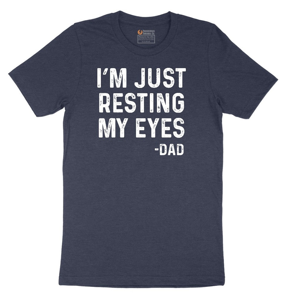 I'm Just Resting My Eyes Short Sleeve Tee - Heather Navy