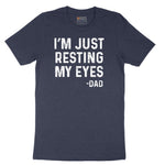 I'm Just Resting My Eyes Short Sleeve Tee - Heather Navy