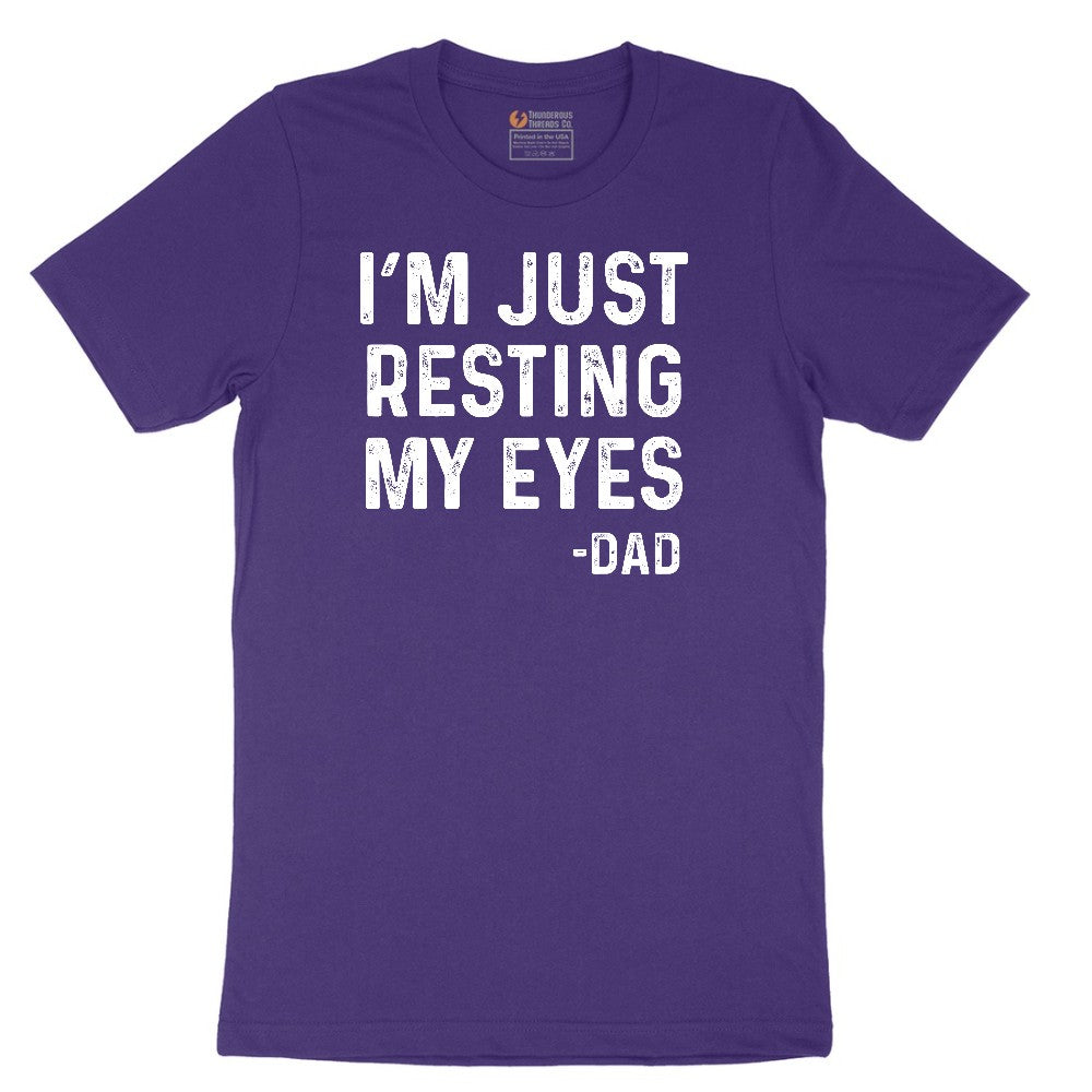 I'm Just Resting My Eyes Short Sleeve Tee - Team Purple