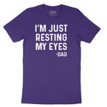 I'm Just Resting My Eyes Short Sleeve Tee - Team Purple