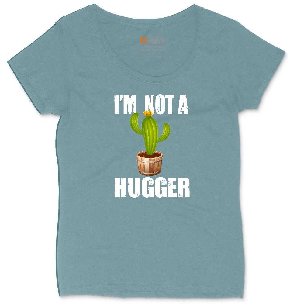 I'm Not a Hugger Ladies Curvy Tee - Surf Blackout