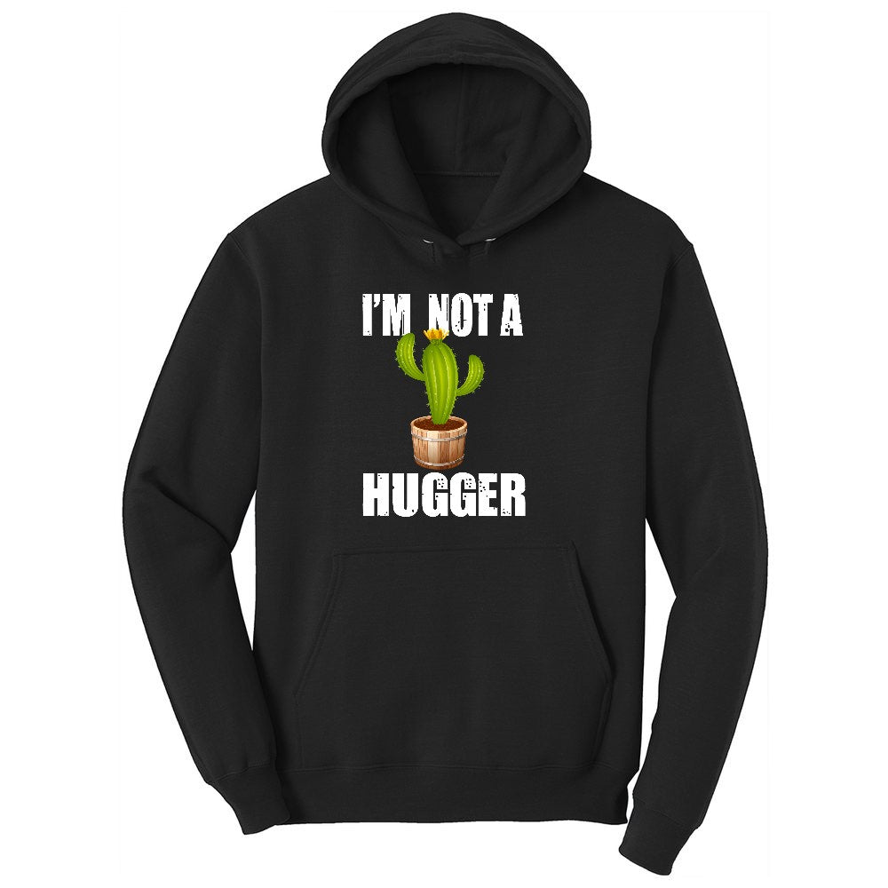 I'm Not a Hugger Ladies Hoodie - Jet Black