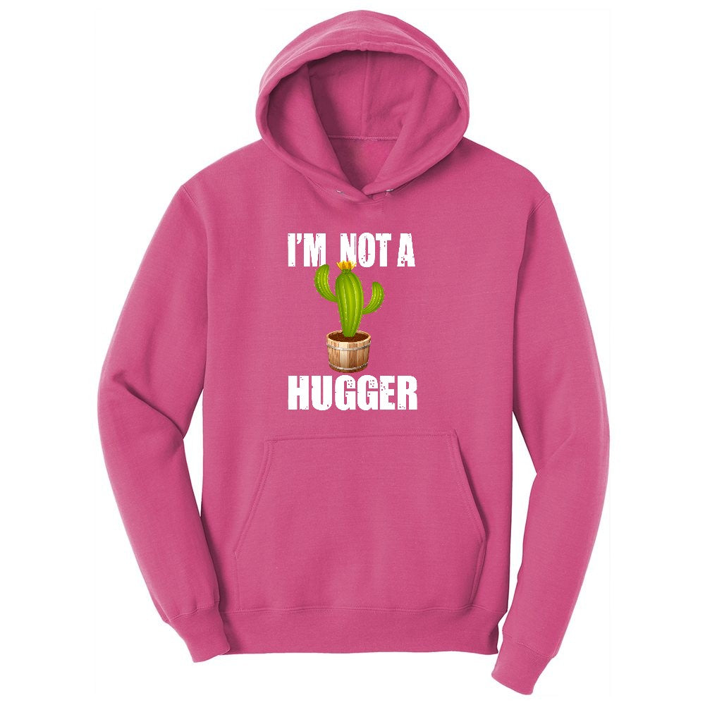 I'm Not a Hugger Ladies Hoodie - Sangria