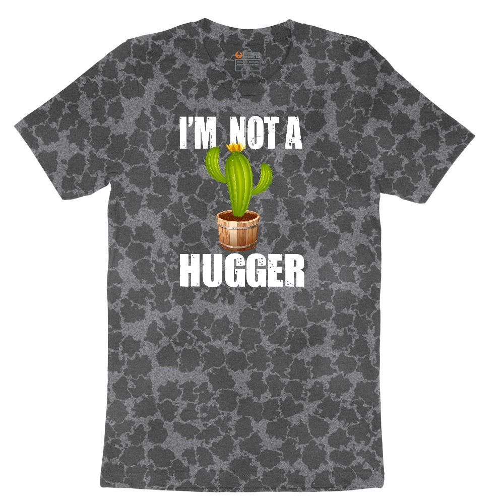 I'm Not a Hugger Ladies Short Sleeve Tee - Black Leopard