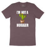 I'm Not a Hugger Ladies Short Sleeve Tee - Sangria Blackout