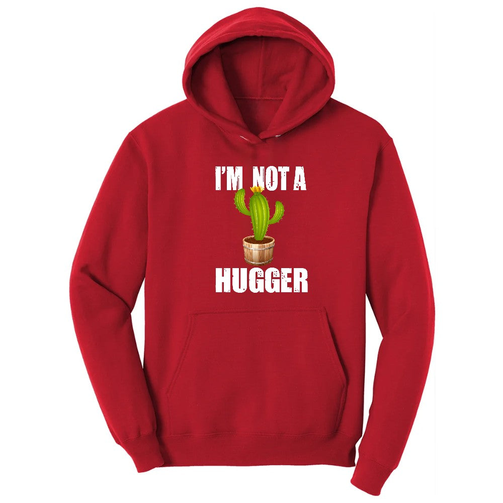 I'm Not a Hugger - Mens & Ladies T-Shirt Hoodie - Red