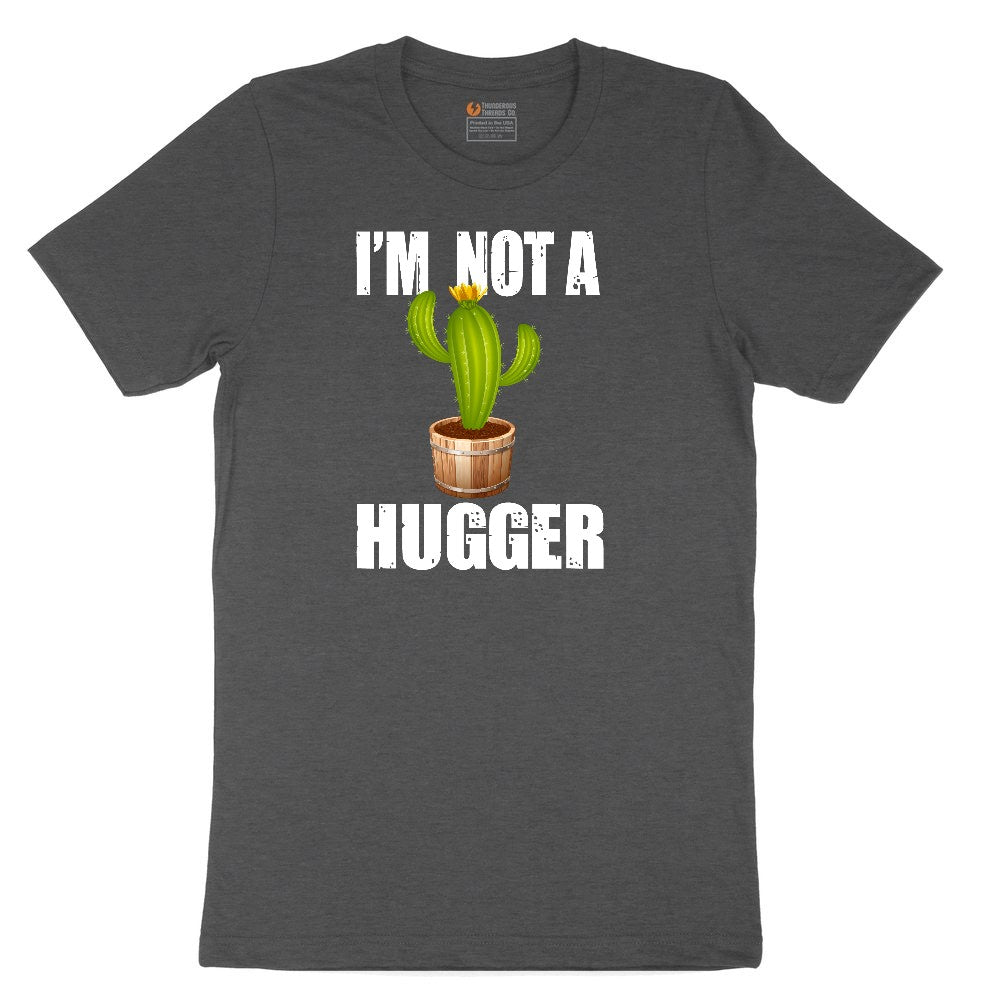 I'm Not a Hugger Toddler Short Sleeve Tee - Dark Heather Grey
