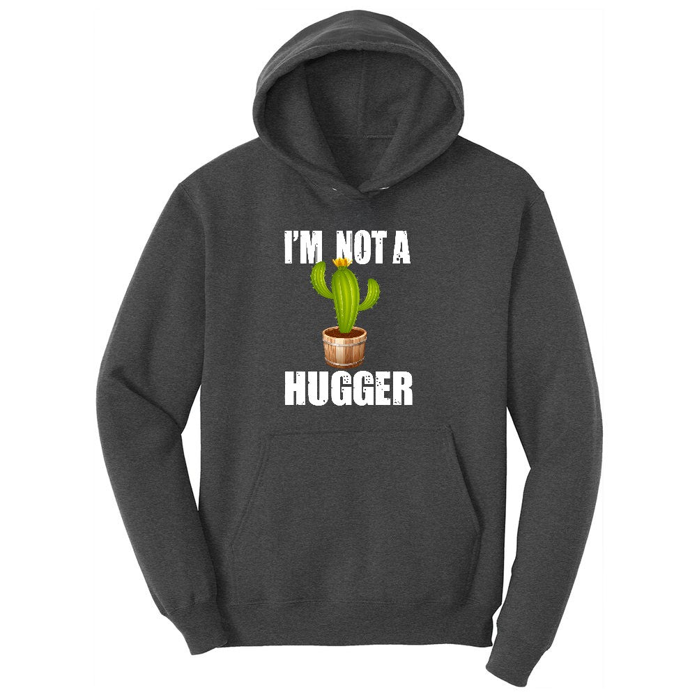 I'm Not a Hugger Youth Hoodie - Dark Heather Grey