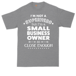 I'm Not a Super Hero I'm a Small Business Owner tall t-shirt for men in Athletic Heather