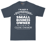 I'm Not a Super Hero I'm a Small Business Owner tall t-shirt for men in Heather Navy