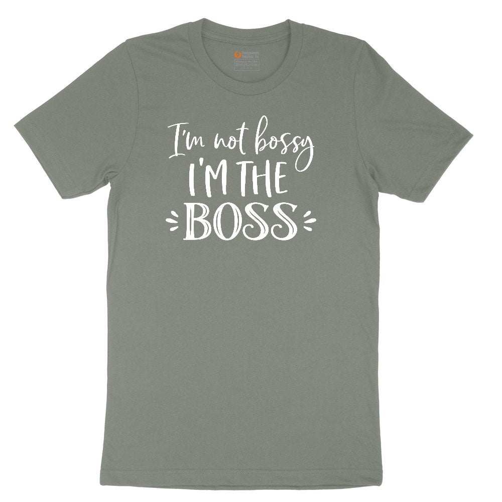 I'm Not Bossy I'm the Boss Ladies Short Sleeve Tee - Bamboo Blackout