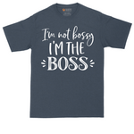 I'm Not Bossy I'm the Boss tall t-shirt for men in Heather Navy