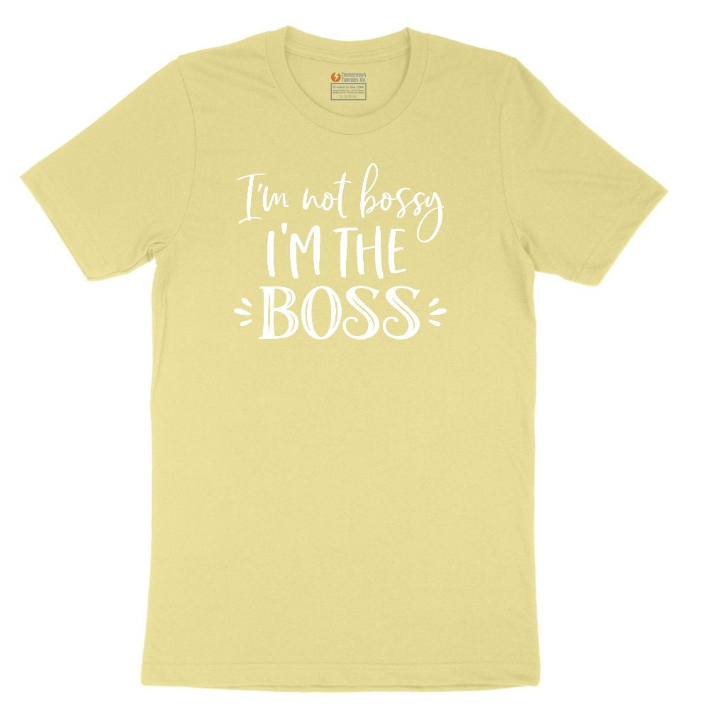 I'm Not Bossy I'm the Boss Toddler Short Sleeve Tee - Yellow