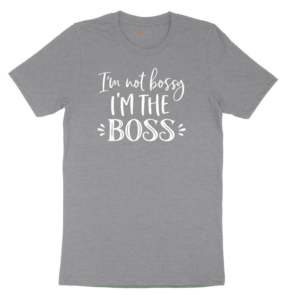 I'm Not Bossy I'm the Boss Youth Short Sleeve Tee - Athletic Heather