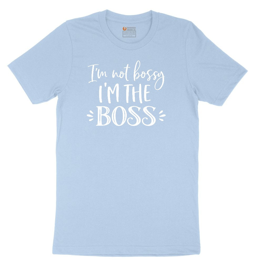 I'm Not Bossy I'm the Boss Youth Short Sleeve Tee - Light Blue