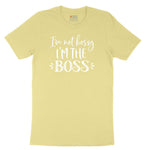 I'm Not Bossy I'm the Boss Youth Short Sleeve Tee - Yellow