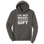 I'm Not Bossy I've Been Blessed with an Administrative Gift - Mens & Ladies T-Shirt Hoodie - Charcoal