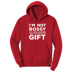 I'm Not Bossy I've Been Blessed with an Administrative Gift - Mens & Ladies T-Shirt Hoodie - Red