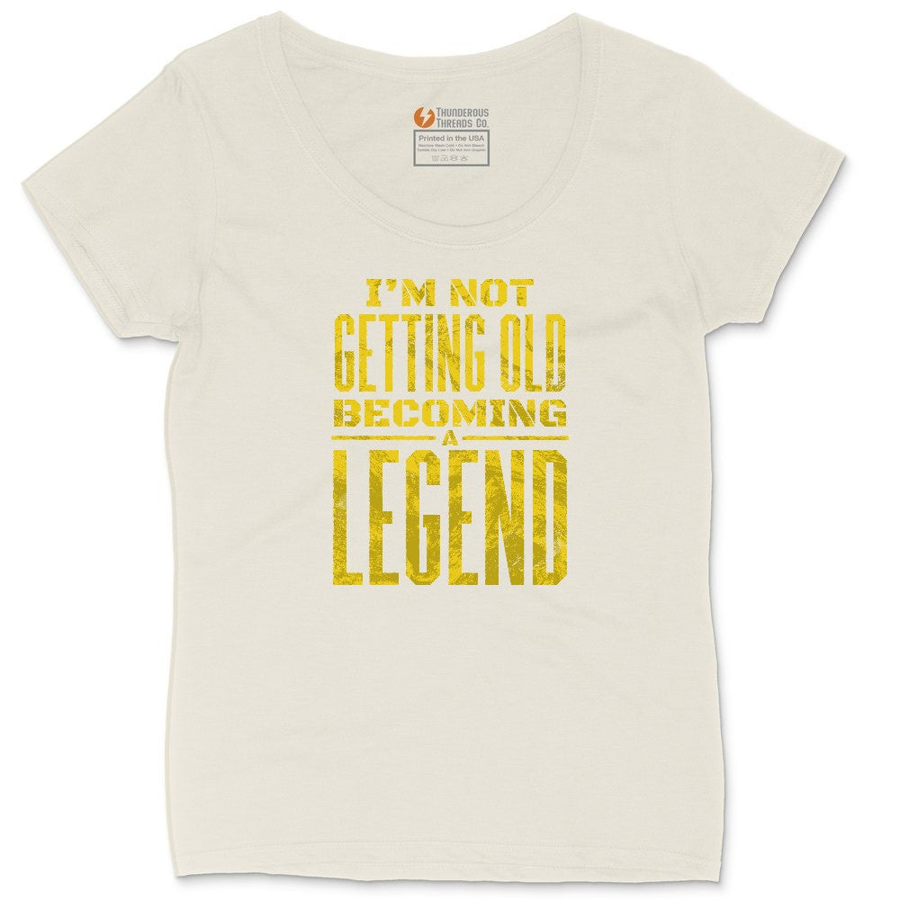 I'm Not Getting Old Becoming a Legend Ladies Curvy Tee - Natural Heather