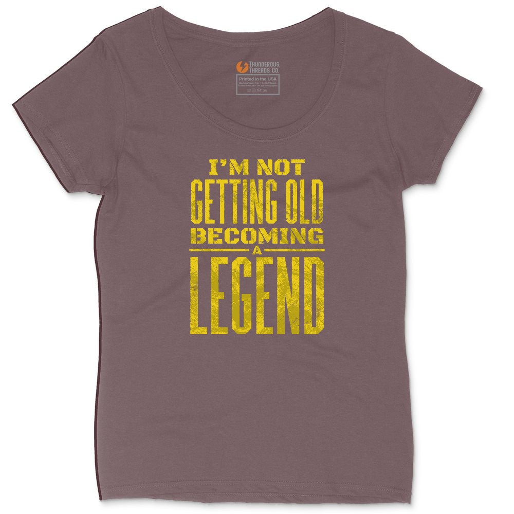 I'm Not Getting Old Becoming a Legend Ladies Curvy Tee - Sangria Blackout