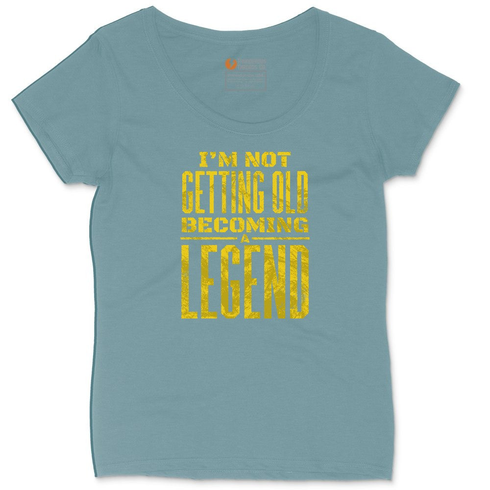 I'm Not Getting Old Becoming a Legend Ladies Curvy Tee - Surf Blackout