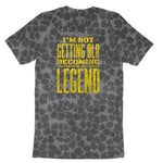 I'm Not Getting Old Becoming a Legend Ladies Short Sleeve Tee - Black Leopard